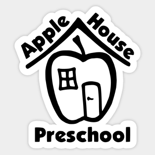 Apple House Logo 1 (Black and White) Sticker